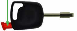Ford Courier key transponder location FO21T